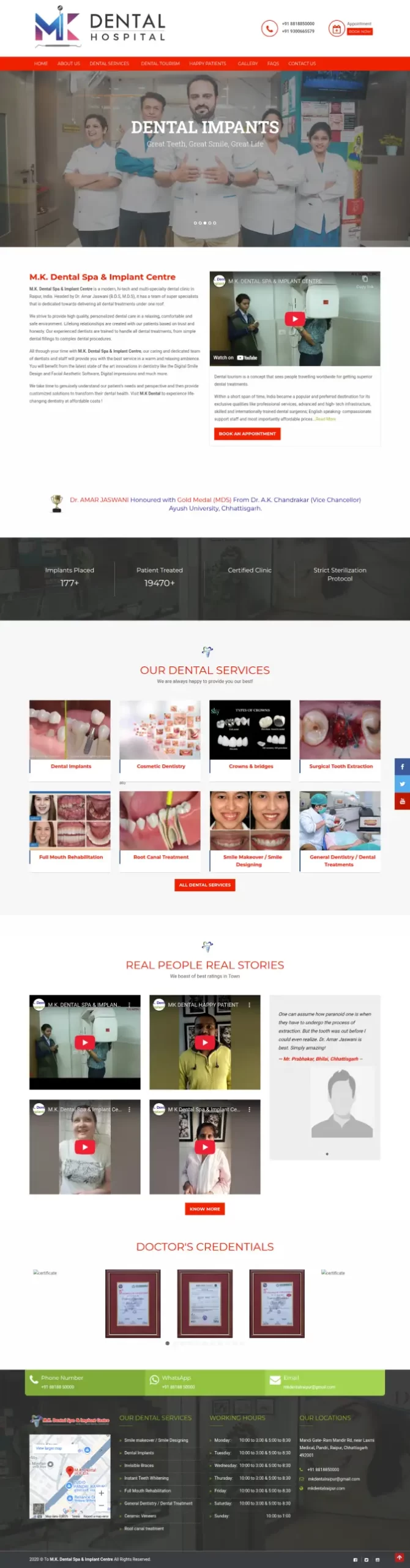 Dev Clinic Website Screenshot