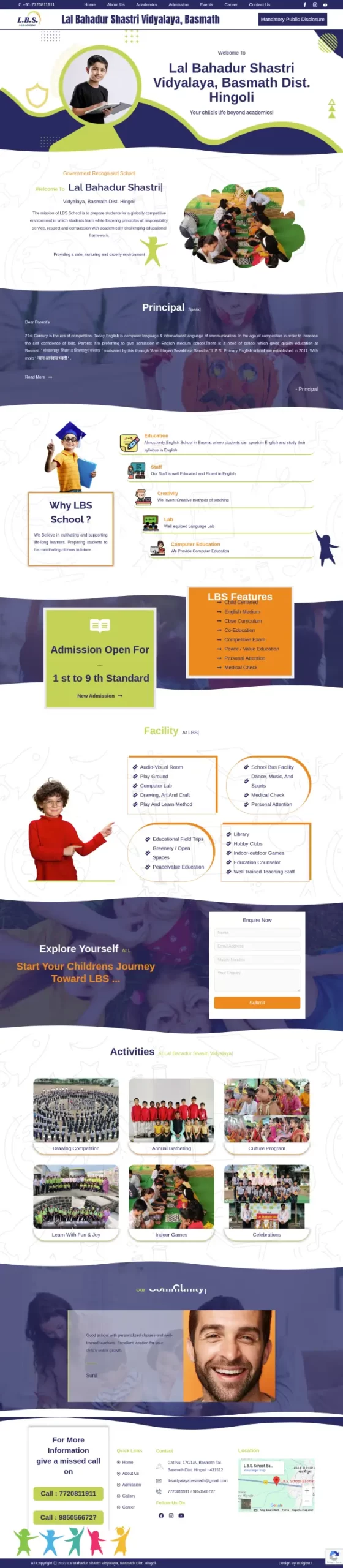 LBS School Basmath Website Screenshot