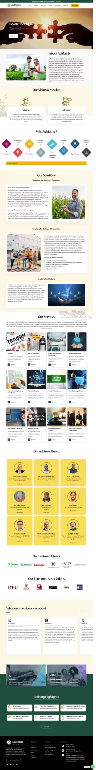 AG Matrix Website Screenshot