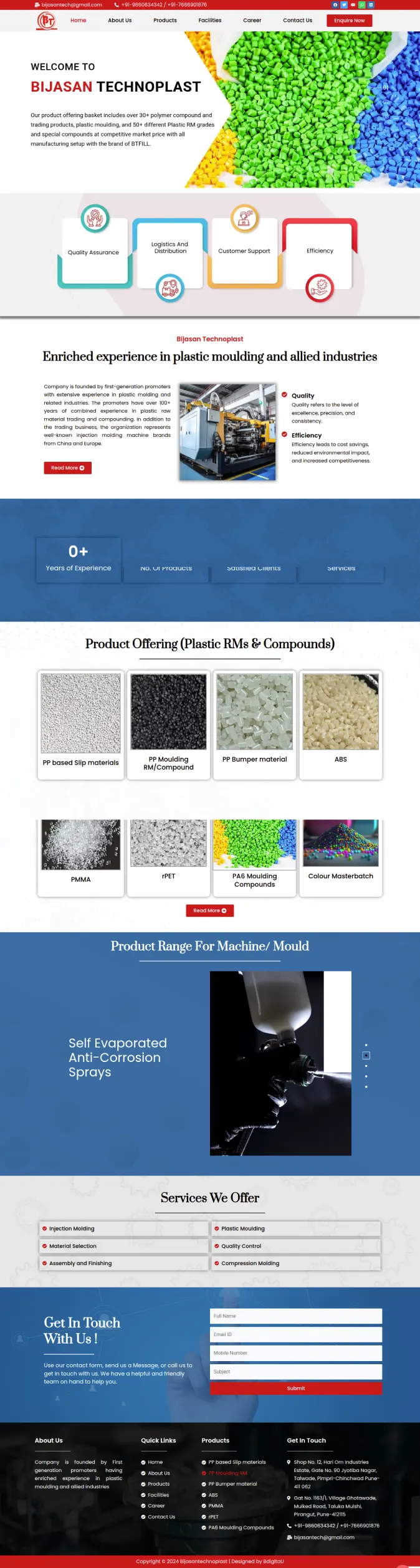 Bijasan Technoplast Website Screenshot