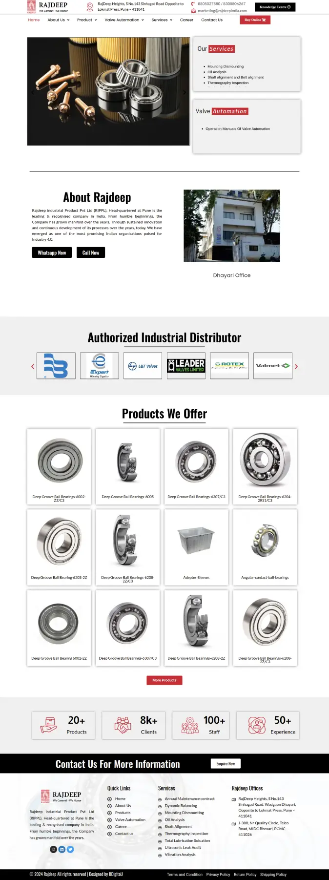 Pavan Products Website Screenshot